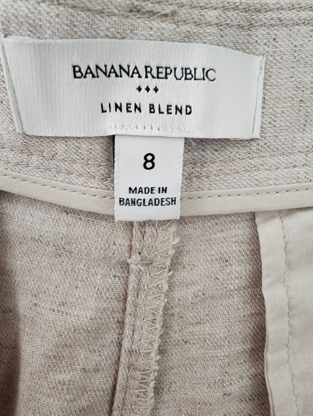 Banana Republic Factory Flax Linen Blend Pleated Wide Leg Pants Size 8 Trouser - Picture 14 of 16